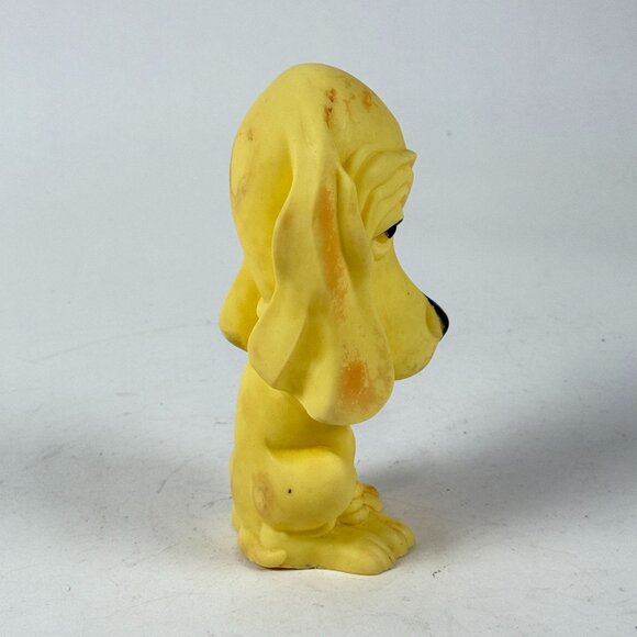 Vintage Kaysam Yellow Sad Puppy Dog Rubber Adorable Droopy Eyes & Soft Retro Sty - Picture 2 of 8